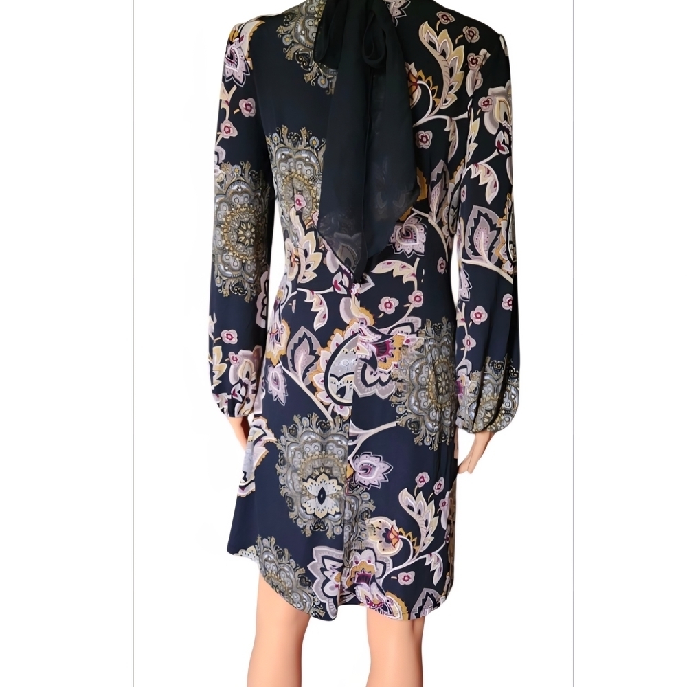 Signature by Robbie Bee Black and Olive Floral Dress - Picture 6 of 9